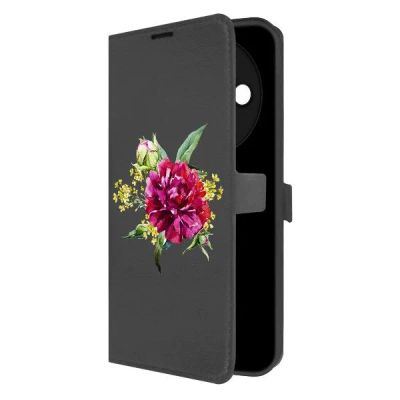Лот: 25380616. Фото: 1. Чехол Krutoff Eco Book "Цветочная... Чехлы, бамперы