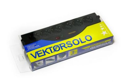 Лот: 17283868. Фото: 1. Сетевой фильтр Vector Solo черный... Удлинители, тройники, сетевые фильтры