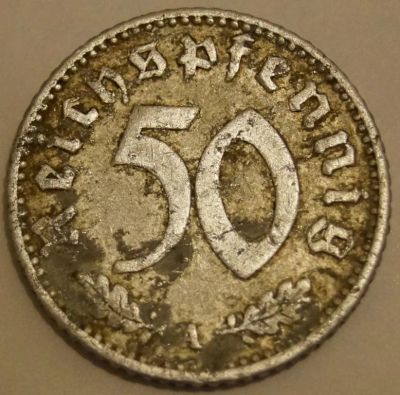 Лот: 7921956. Фото: 1. 50 пфеннигов 1941 А Германия. Европа