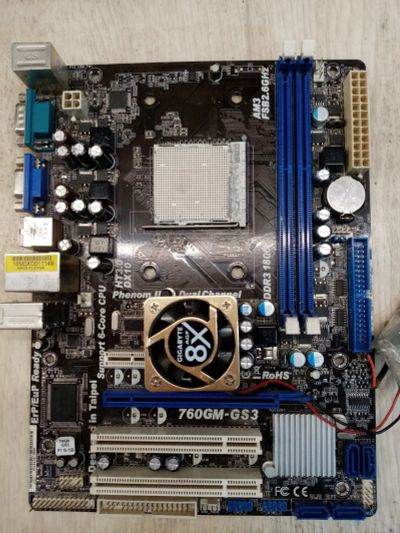 Лот: 17929820. Фото: 1. Материнская плата Asrock 760gm-gs3... Материнские платы