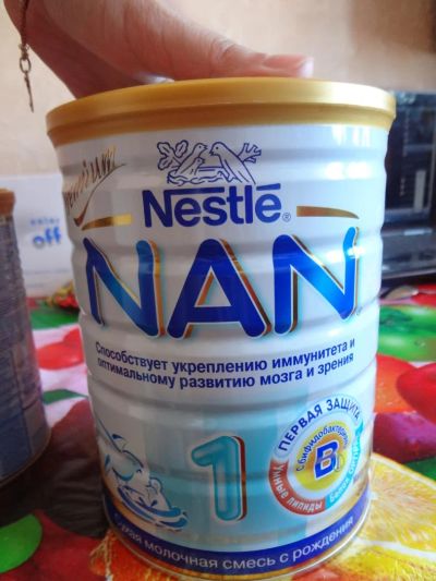 Лот: 4067753. Фото: 1. продам детскую смесь NAN 1 ,800гр. Детское питание