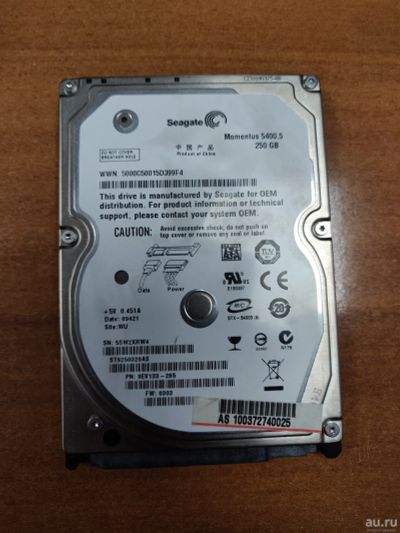 Лот: 15957200. Фото: 1. Ноутбучный жесткий диск 2,5" HDD... Жёсткие диски (HDD)