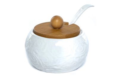 Лот: 23676085. Фото: 1. Сахарница с ложкой Hoff Роза. Кухонные аксессуары