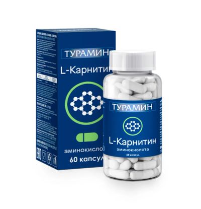 Лот: 25507171. Фото: 1. Турамин L-Карнитин капс. 0,5г... Народная медицина, БАДы