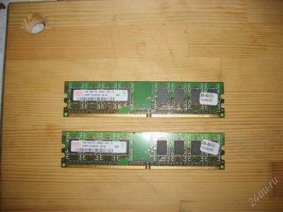 Лот: 1019065. Фото: 1. 2 планки DDR2 Hynix по 1Gb каждая... Оперативная память