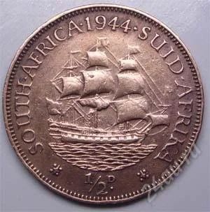 Лот: 1563826. Фото: 1. Британская Южная Африка. 1/2 пенни... Африка