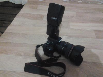 Лот: 3010121. Фото: 1. саnon 450d+canon 580ex+canon 24-105L. Цифровые зеркальные