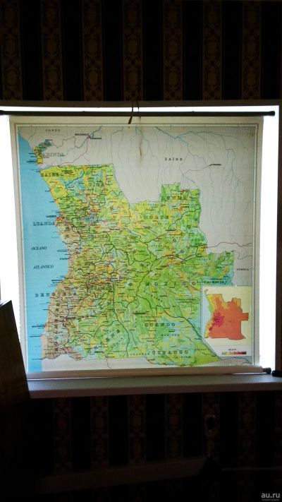 Лот: 18035232. Фото: 1. Карта Ангола. 35 лет назад оттуда... Карты и путеводители