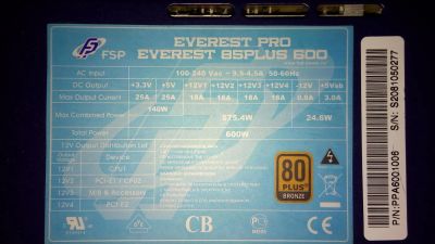 Лот: 9519369. Фото: 1. Блок питания FSP Everest 85 PLUS... Корпуса, блоки питания