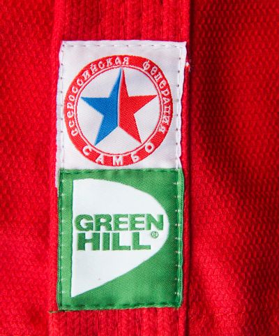 Лот: 15866931. Фото: 1. Куртка для самбо Green Hill красный... Одежда для боевых искусств
