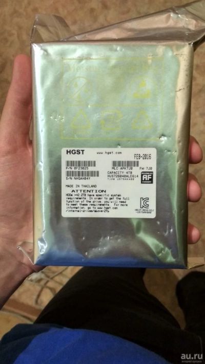 Лот: 12333471. Фото: 1. Жёсткий диск 4 Тб (HGST(WD)),HDD... Жёсткие диски (HDD)
