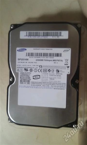 Лот: 2035514. Фото: 1. Жёсткий диск(HDD) Samsung 250гигов... Жёсткие диски (HDD)
