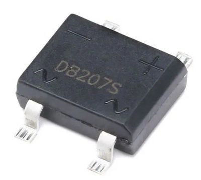 Лот: 19854453. Фото: 1. диодный мост DB207S 2A 1000V SMD... Диоды и тиристоры