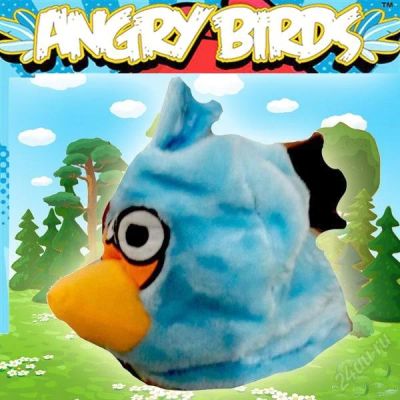 Лот: 2714503. Фото: 1. Прикольная шапка-игрушка Angry... Мягкие