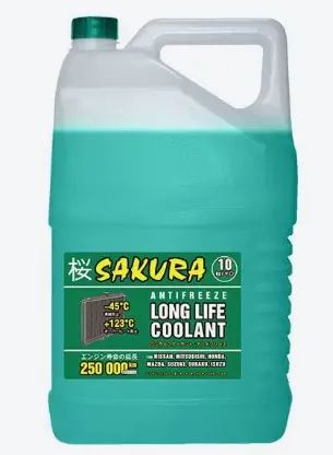 Лот: 21726479. Фото: 1. Антифриз зеленый Sakura green... Масла, жидкости