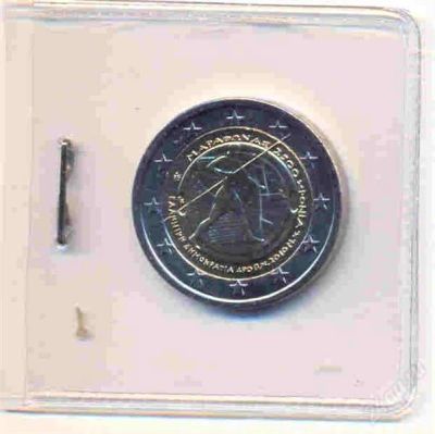 Лот: 888341. Фото: 1. Юбилейка. 2 евро 2010г. Греция... Европа