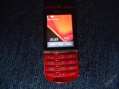 Лот: 2879199. Фото: 1. Nokia Asha 300 красный. Кнопочные мобильные телефоны