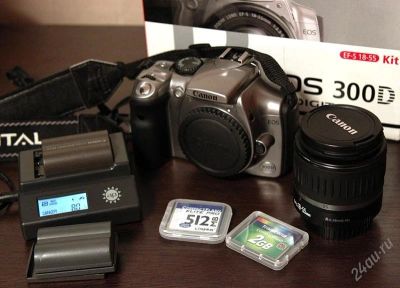 Лот: 823805. Фото: 1. Canon EOS 300D EF-S 18-55 KIT... Цифровые зеркальные