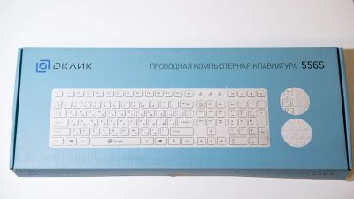 Лот: 18624518. Фото: 1. Клавиатура Oklick 556S USB White. Клавиатуры и мыши