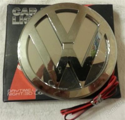 Лот: 2678199. Фото: 1. 3D светящийся значок volkswagen... Электроприборы для автомобиля