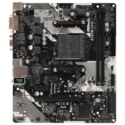 Лот: 15750695. Фото: 1. Материнская плата Asrock A320M-DVS... Материнские платы