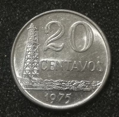 Лот: 23018314. Фото: 1. 20 сентаво 1975 года. Бразилия... Америка
