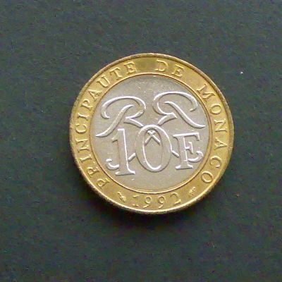 Лот: 10660550. Фото: 1. Монако 10 франков 1992. Европа
