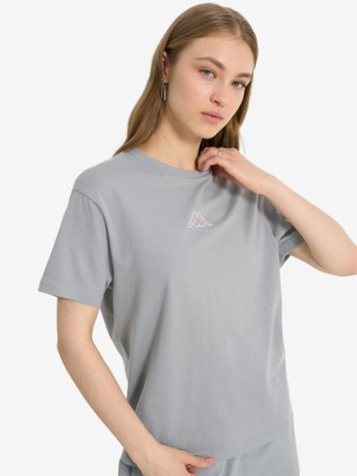 Лот: 24696785. Фото: 1. Футболка женская Kappa, Серый. Другое (спортивная одежда)