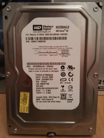 Лот: 7236662. Фото: 1. Жесткий диск 250 Gb SATA-II 300... Жёсткие диски (HDD)