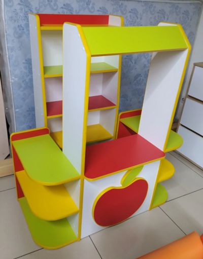 Лот: 7591975. Фото: 1. Игровой магазин Яблоко + стеллаж. Мебель для детских садов