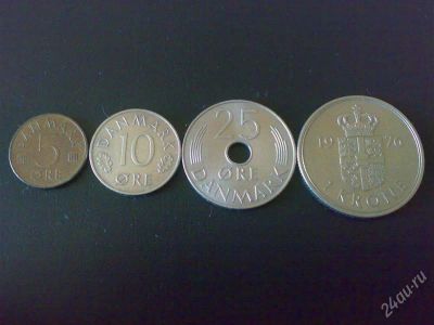 Лот: 1197457. Фото: 1. Дания. 4 монеты 1976-78 гг... Европа