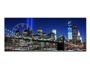 Лот: 8167116. Фото: 1. Часы 30*80 холст "Ночной мост". Часы настенные, настольные