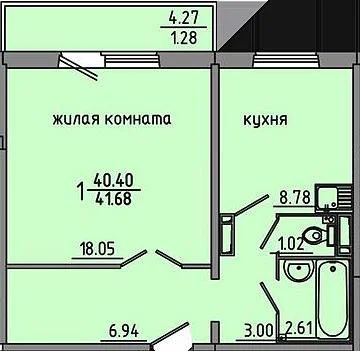 Лот: 11264095. Фото: 1. Покровский 6а 5322. Квартиры, студии