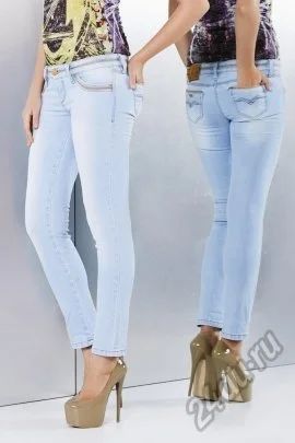 Лот: 9406744. Фото: 1. Классные джинсы голубые DLF-качество... Джинсы