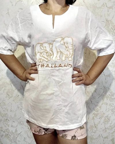 Лот: 12978674. Фото: 1. Тайская рубашка-туника, летняя... Блузы, рубашки