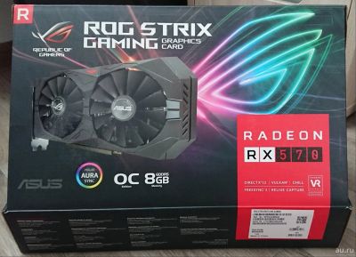 Лот: 17284937. Фото: 1. Asus ROG strix RX570 8GB. Видеокарты