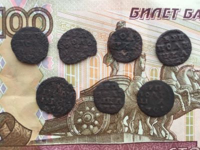Лот: 13334520. Фото: 1. Лот полушек ВРП Петра 1. Наборы монет