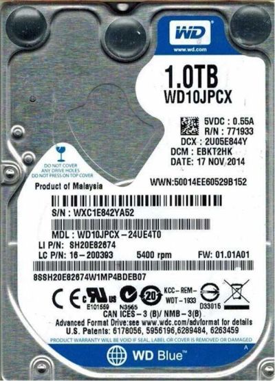Лот: 15890590. Фото: 1. Новый жесткий диск Western Digital... Жёсткие диски (HDD)