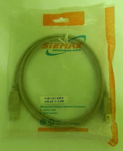 Лот: 9391687. Фото: 1. USB - удлинитель 1.8 метра USB... Шлейфы, кабели, переходники