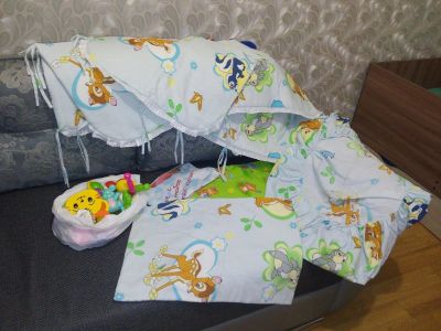 Лот: 9715851. Фото: 1. Постельный комплект в кроватку... Постельные принадлежности