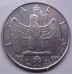 Лот: 148694. Фото: 1. Италия. 1 лира 1940г. Редкость... Европа