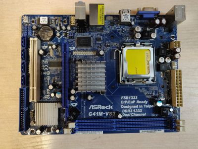 Лот: 17707988. Фото: 1. Материнская плата Asrock G41M-VS3... Материнские платы