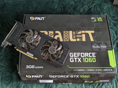 Лот: 19225147. Фото: 1. Видеокарта palit geforce GTX 1060... Видеокарты