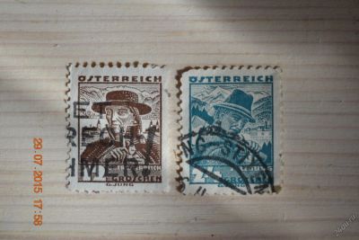 Лот: 5891657. Фото: 1. Марки Австрии 1934г. Костюмы... Марки