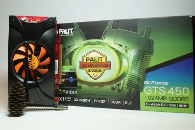 Лот: 6931549. Фото: 1. Видеокарта Palit GeForce GTS 450... Видеокарты