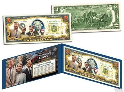 Лот: 8445357. Фото: 1. Банкнота 2 доллара США Семья Кеннеди. Америка