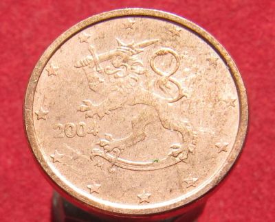 Лот: 15711153. Фото: 1. Финляндия 1 евроцент, 2004г. Остальные страны