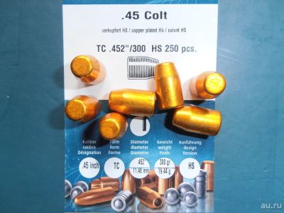 Лот: 8086894. Фото: 1. Пуля 45 Colt TC .452 , 300 gr... Оружие