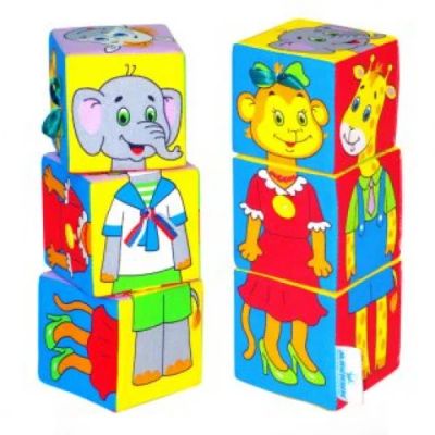 Лот: 4015986. Фото: 1. Кубики Собираем по одежке, Мякиши. Развивающие