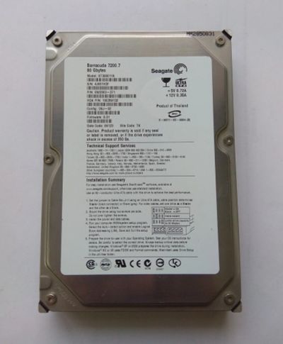 Лот: 12878178. Фото: 1. Жесткий диск Seagate ST380011A... Жёсткие диски (HDD)